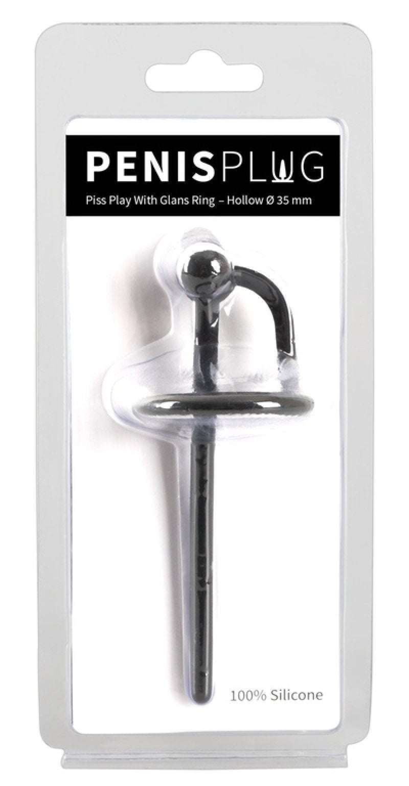 Penis plug Piss Play with glans ring