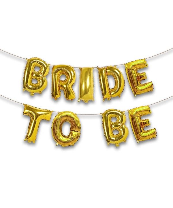 GOLD 'Bride To Be' Foil Balloon Banner
