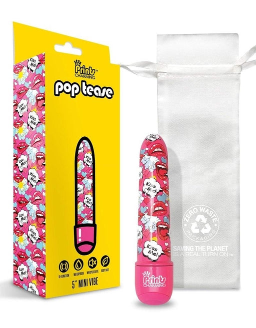 Prints Charming Pop Tease 5" Mini Vibe Kiss - Pink