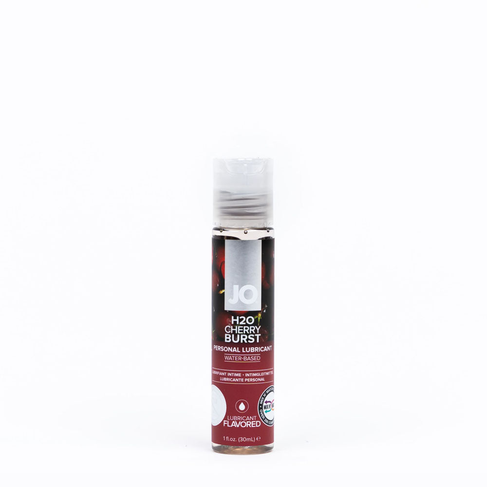 JO H2O Cherry Burst Lube - 30 mL - Cherry Flavoured Water Based Lubricant - 30 ml Bottle-10116