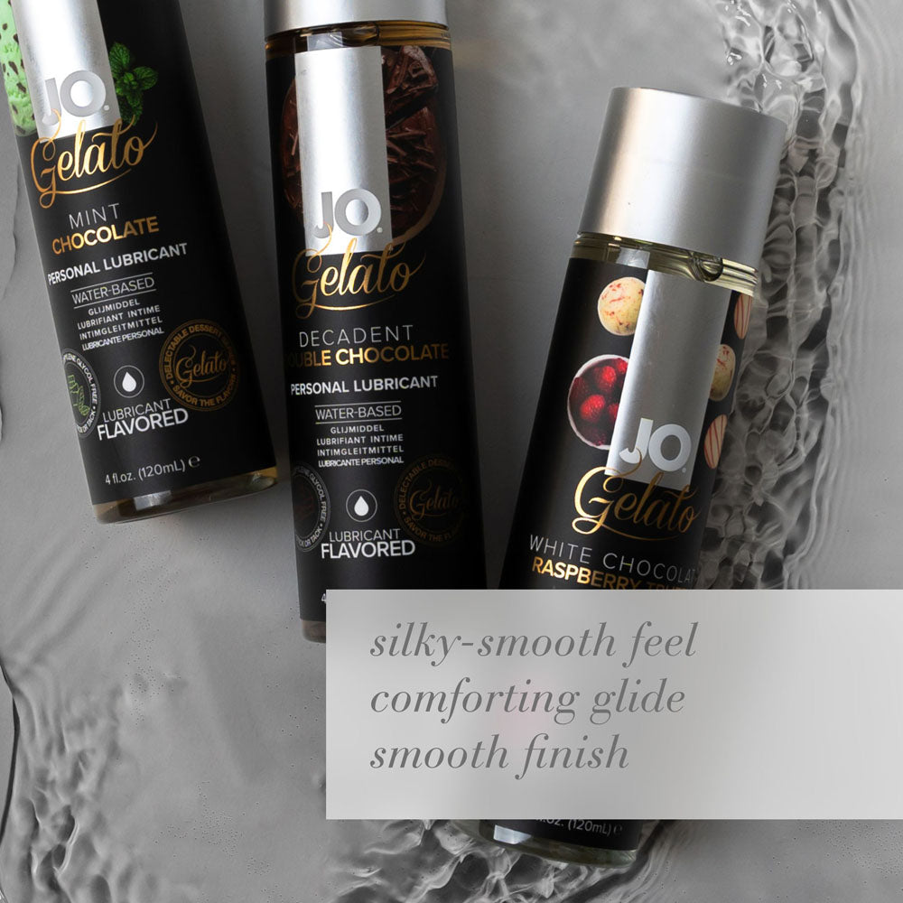 JO Gelato Decadent Double Chocolate Lubricant - 30 mL - Chocolate Flavoured Water Based Lubricant - 30 ml Bottle-10589