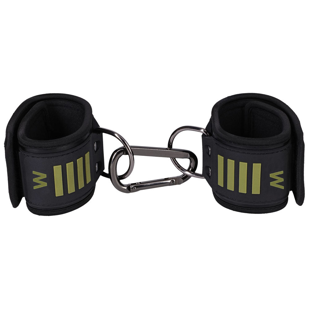 Fort Troff - Tactical Wrist Cuffs - Black/Green Restraints-1103-01-CD