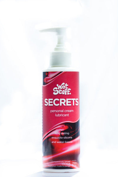 Wet Stuff Secrets Silicone & Water based Lubricant Cream Personal Lube 250g