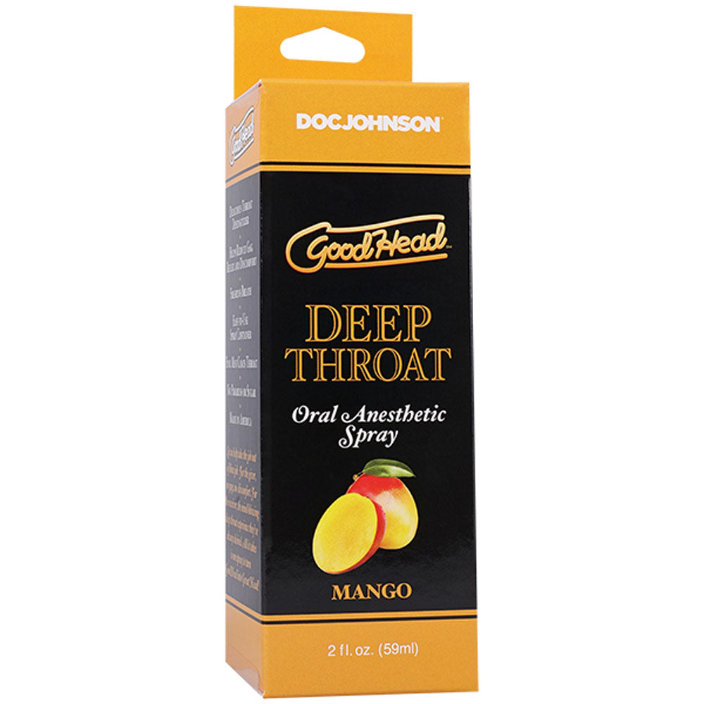 GoodHead Deep Throat Spray - Mango - Mango Flavoured Deep Throat Spray - 59 ml Bottle-1360-45-BX