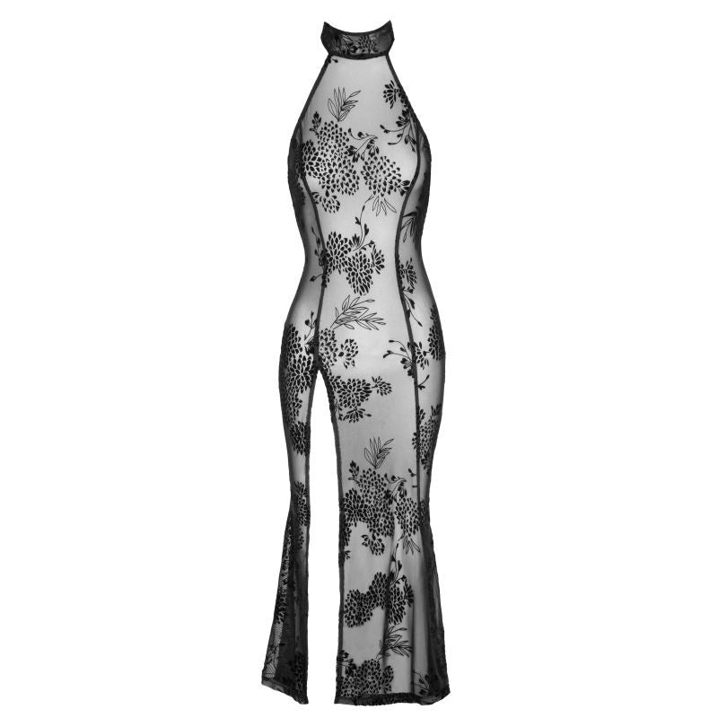 Long Tulle Dress-F239-BLK-S