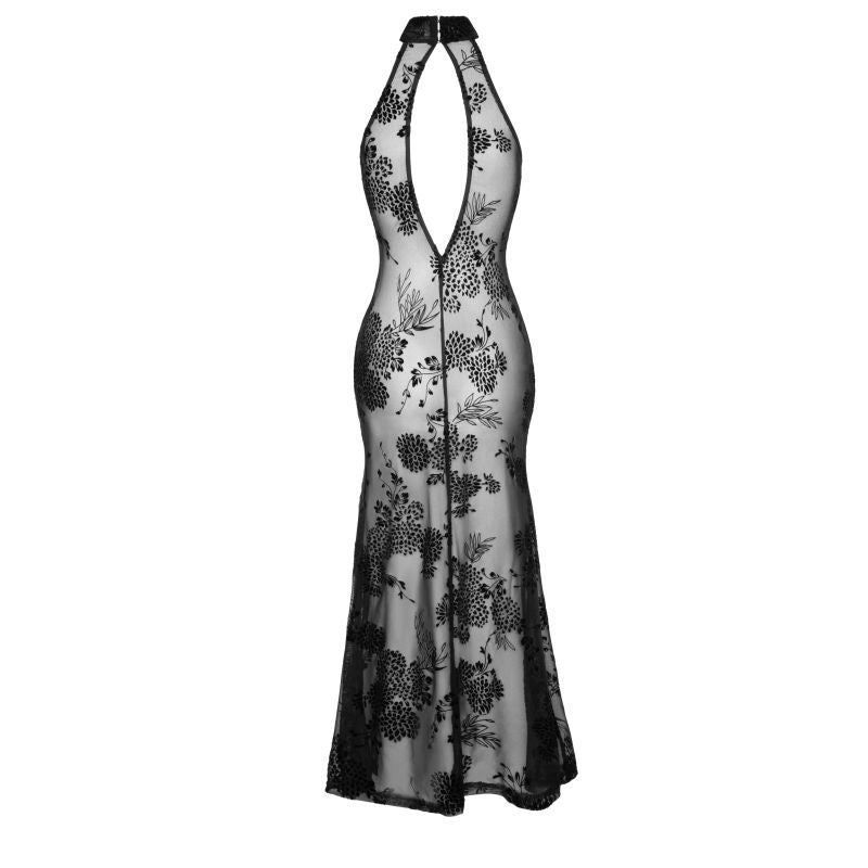 Long Tulle Dress-F239-BLK-S