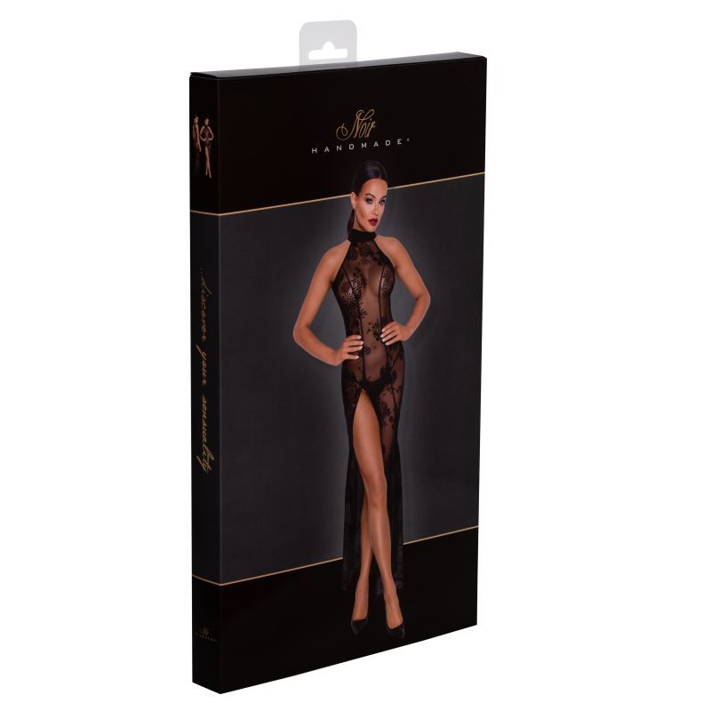 Long Tulle Dress-F239-BLK-S