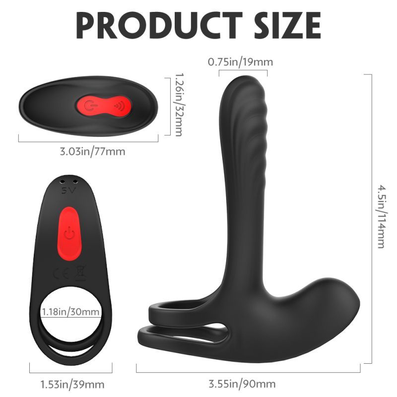 Frank Remote Control Vibrating Penis Shaft and Clit Stim Enhancer-S251-2