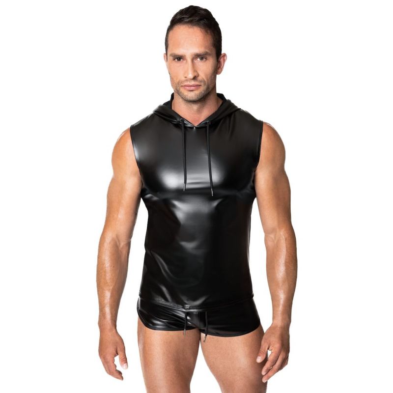 Frenzy Sleeveless Hoodie-H081-BLK-L