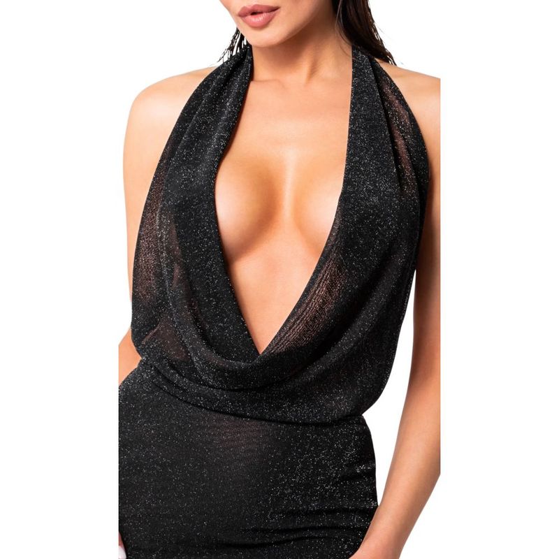 Luminara Mini Dress-F351-BLK-M