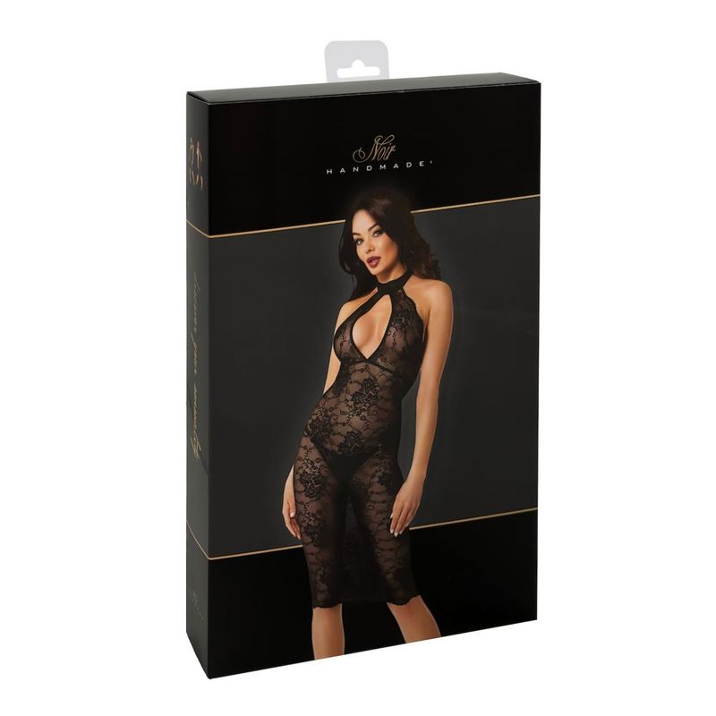 Nocturne Lace Midi Dress-F338-BLK-M