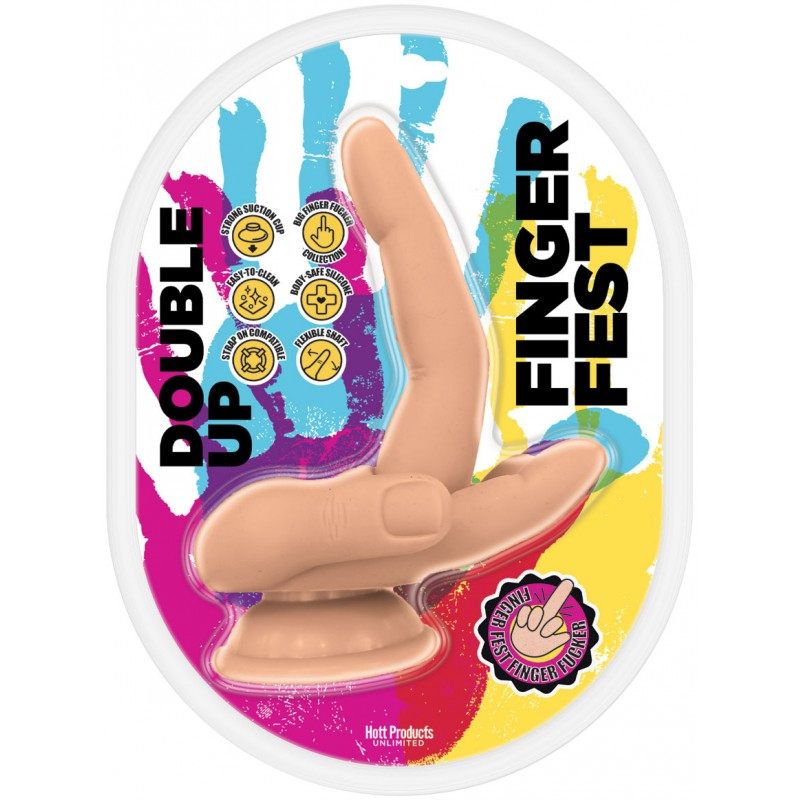Finger Fest Dildo Double Up Flesh