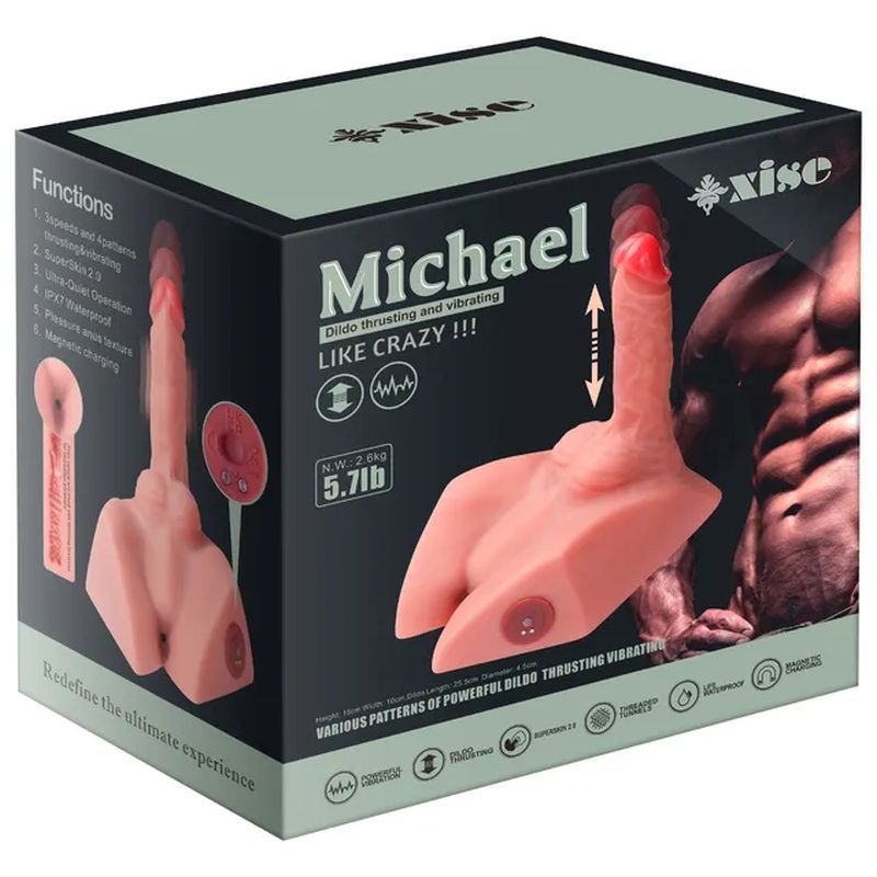 Michael 2.5kg USB Auto Thrusting 20cm Male Cock and Ass-SQ-MAR30024