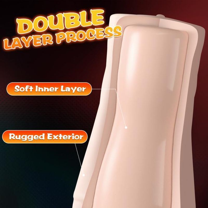 Penny Pussy Dual Layer Vibrating Masturbator-SQ-MA60073V