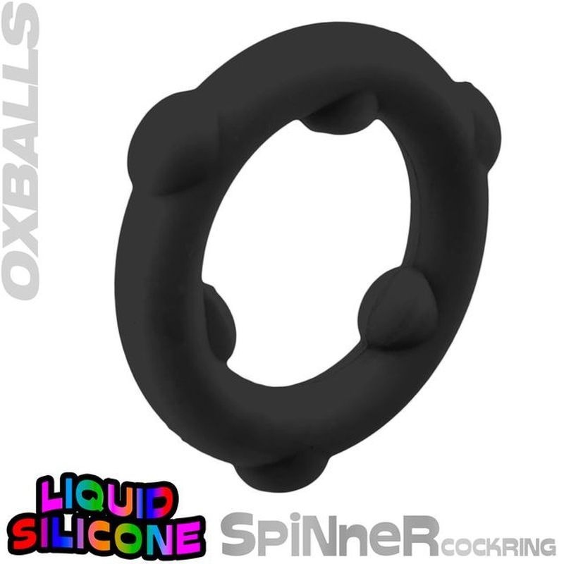 Spinner Silicone Ring Black-OX-3202-BLK