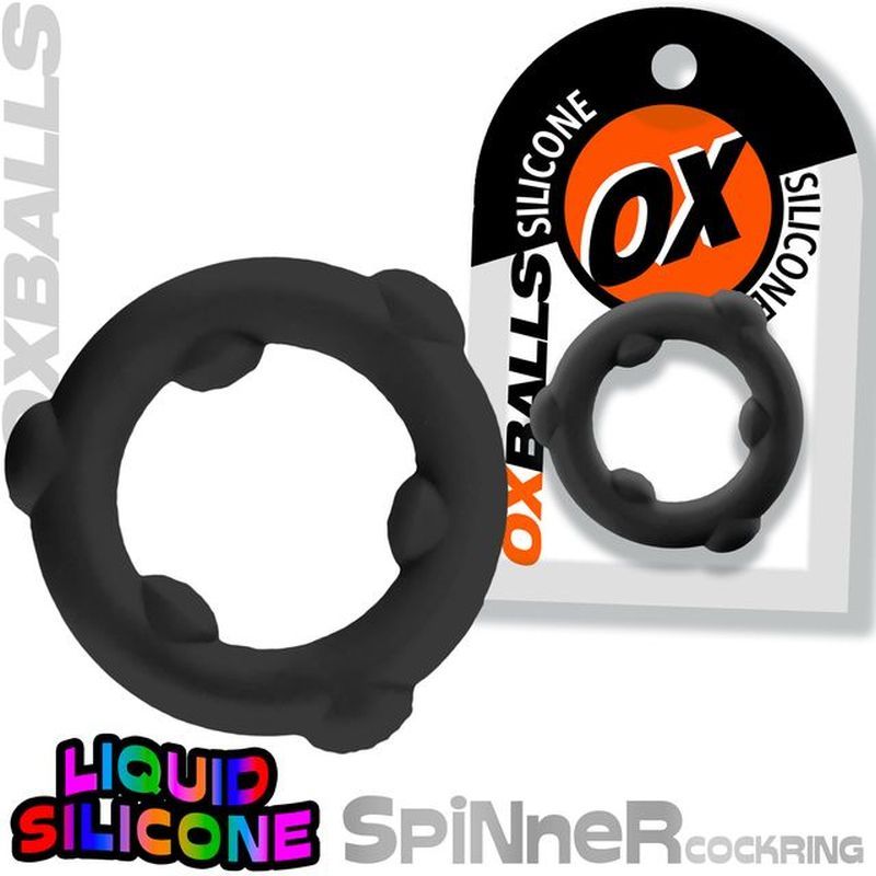 Spinner Silicone Ring Black-OX-3202-BLK