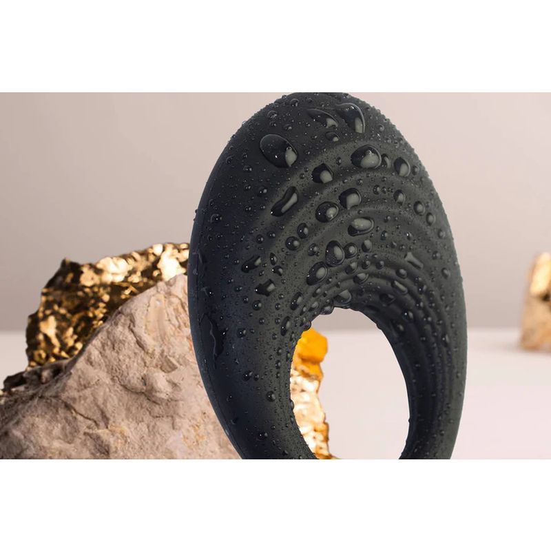 Spire 10 Speed Silicone Vibrating Cock Ring-10SPIREBK