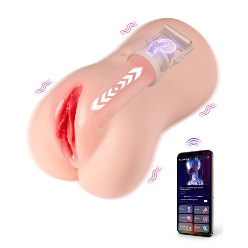Eliza App Controlled Thrusting Vibrating Realistic Vaginal Masturbator-SQ-MAR60070L