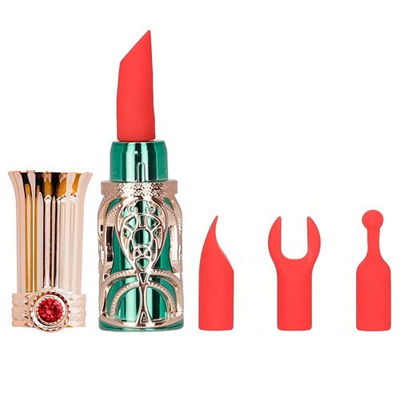 Emerald Kiss 4 In 1 Lipstick Vibrator-50213