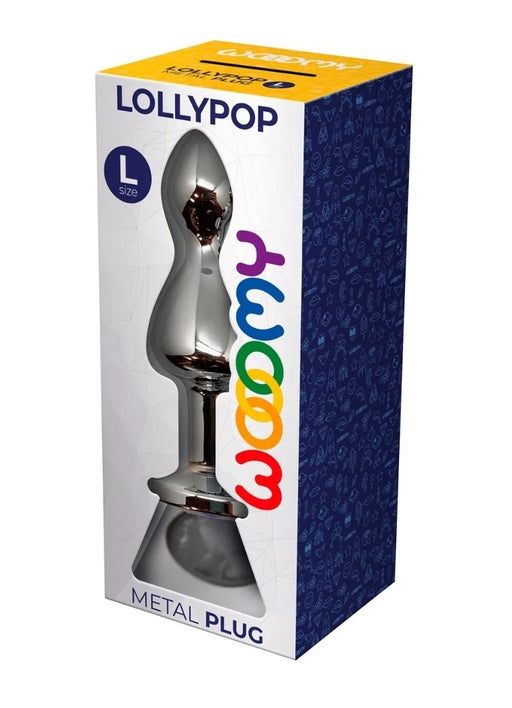 WOOOMY Lollypop Double Ball Metal Plug White L