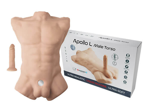 SILEXD 7" Torso + Dildo Liquid Silicone Flesh