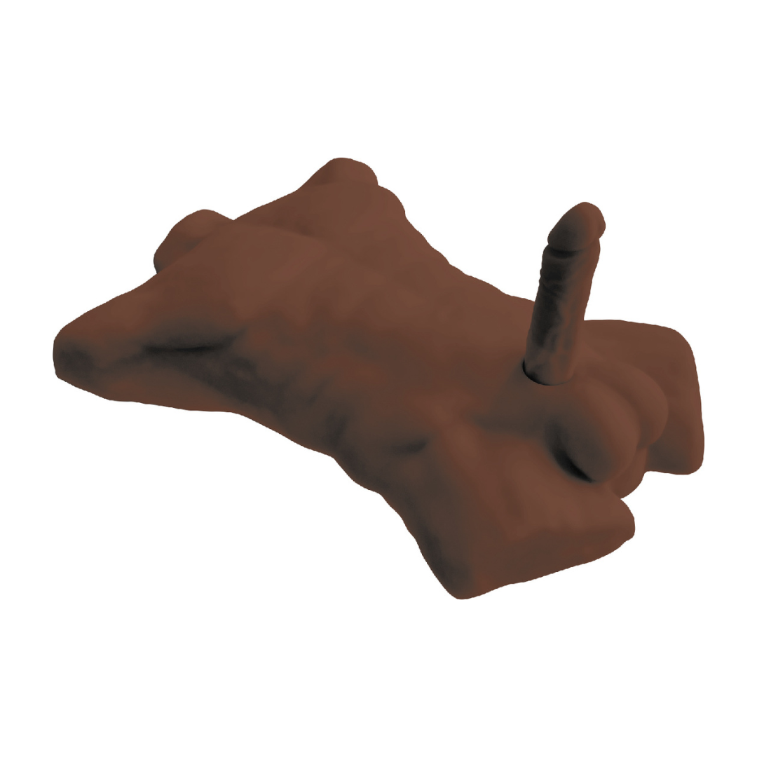 SILEXD 7" Torso + Dildo Liquid Silicone Brown