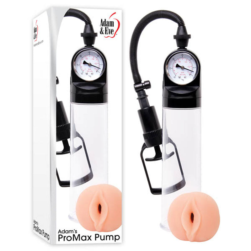 Adam & Eve Adams Promax Pump - Clear Penis Pump with Masturbator Sleeve