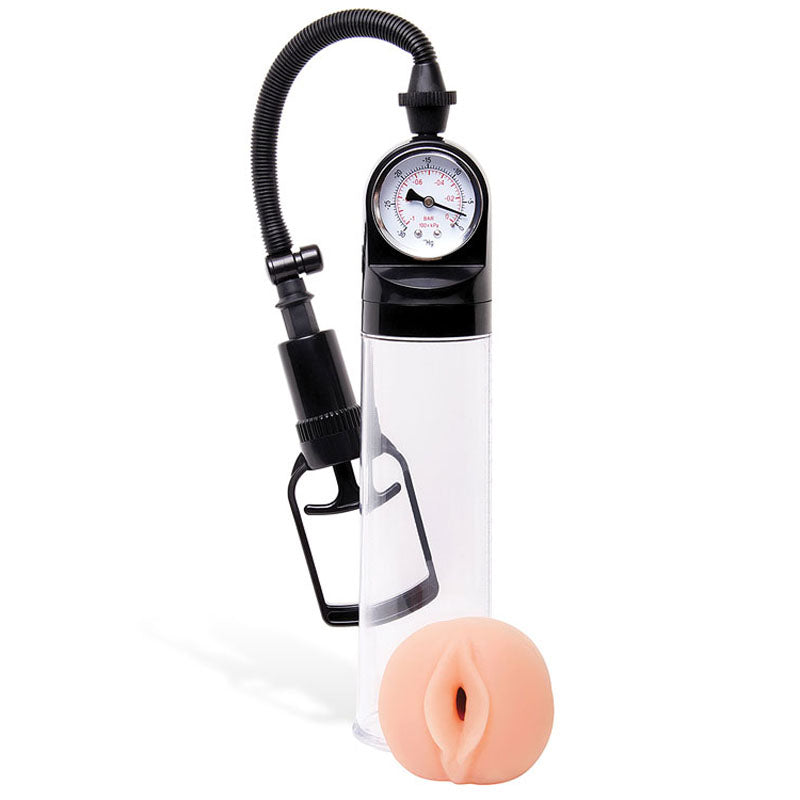 Adam & Eve Adams Promax Pump - Clear Penis Pump with Masturbator Sleeve