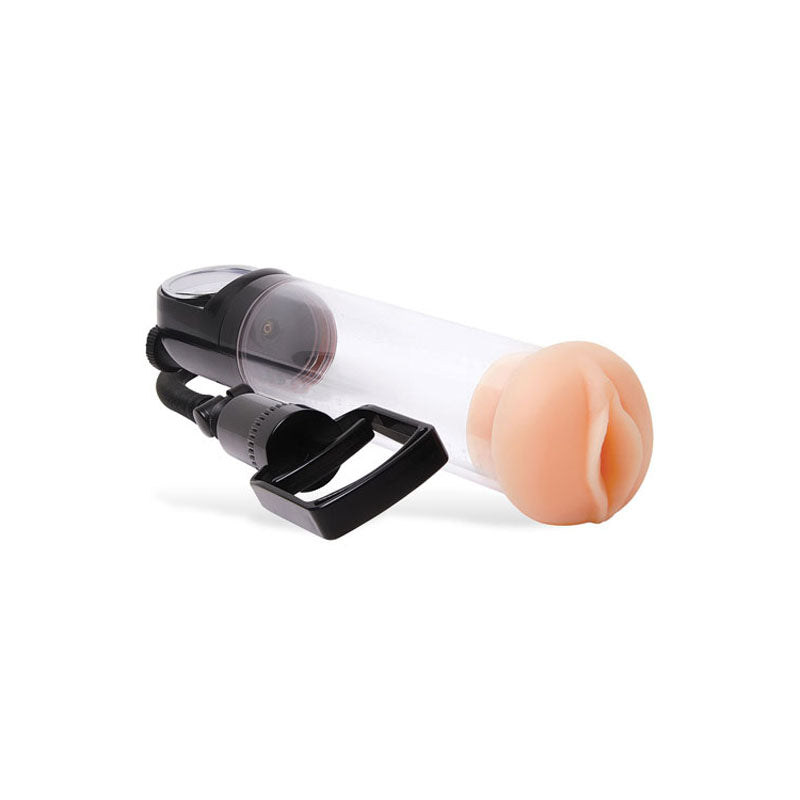 Adam & Eve Adams Promax Pump - Clear Penis Pump with Masturbator Sleeve