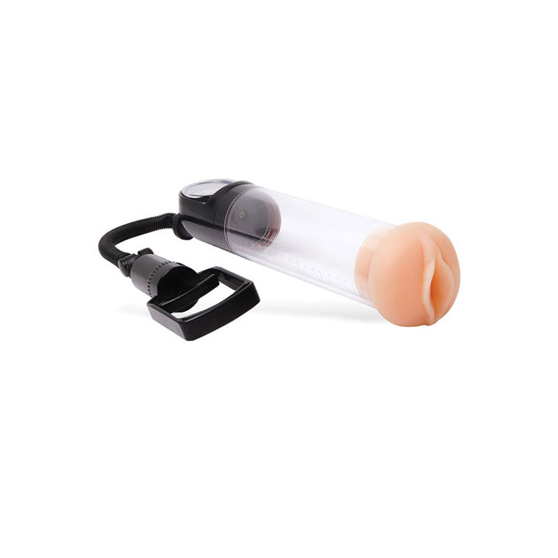 Adam & Eve Adams Promax Pump - Clear Penis Pump with Masturbator Sleeve