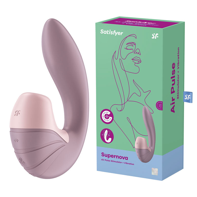 Satisfyer Supernova - Old Rose USB Rechargeable Vibrator with Air Pulsation - 4009728