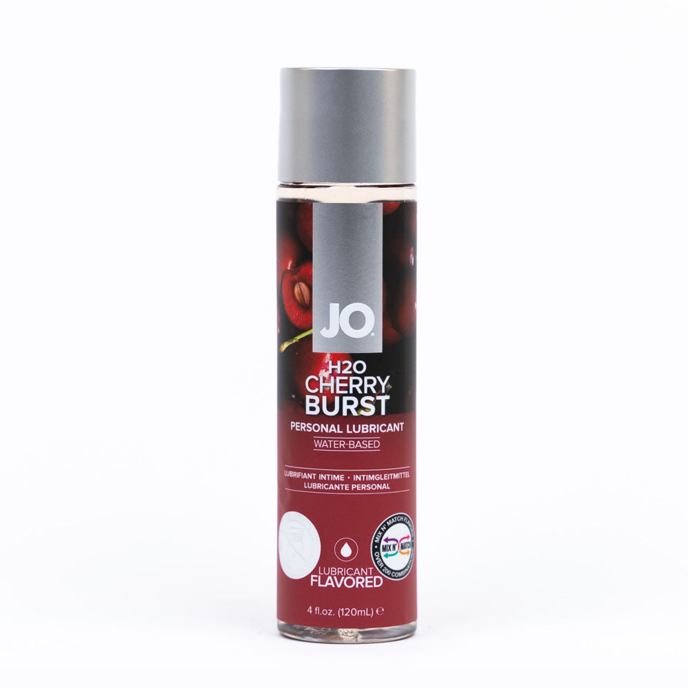 JO H2O Cherry Burst Lube - 120 mL - Cherry Flavoured Water Based Lubricant - 120 ml Bottle-40116
