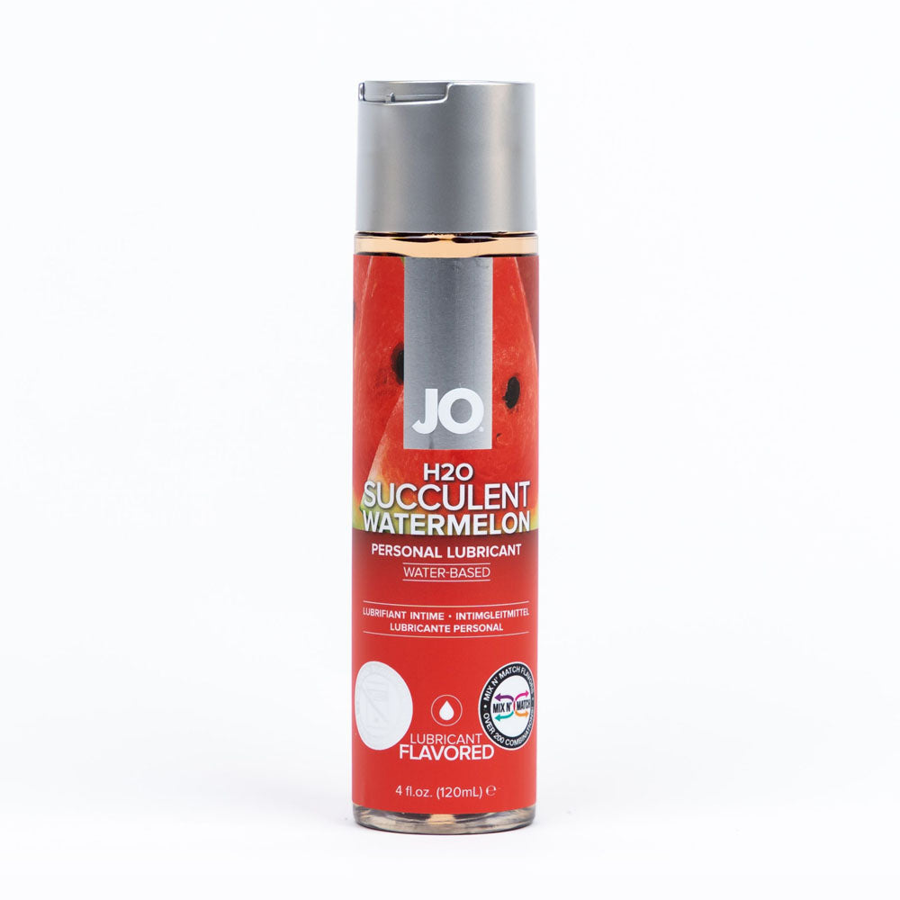 JO H2O Succulent Watermelon Lube - 120 mL - Watermelon Flavoured Water Based Lubricant - 120 ml Bottle-40119