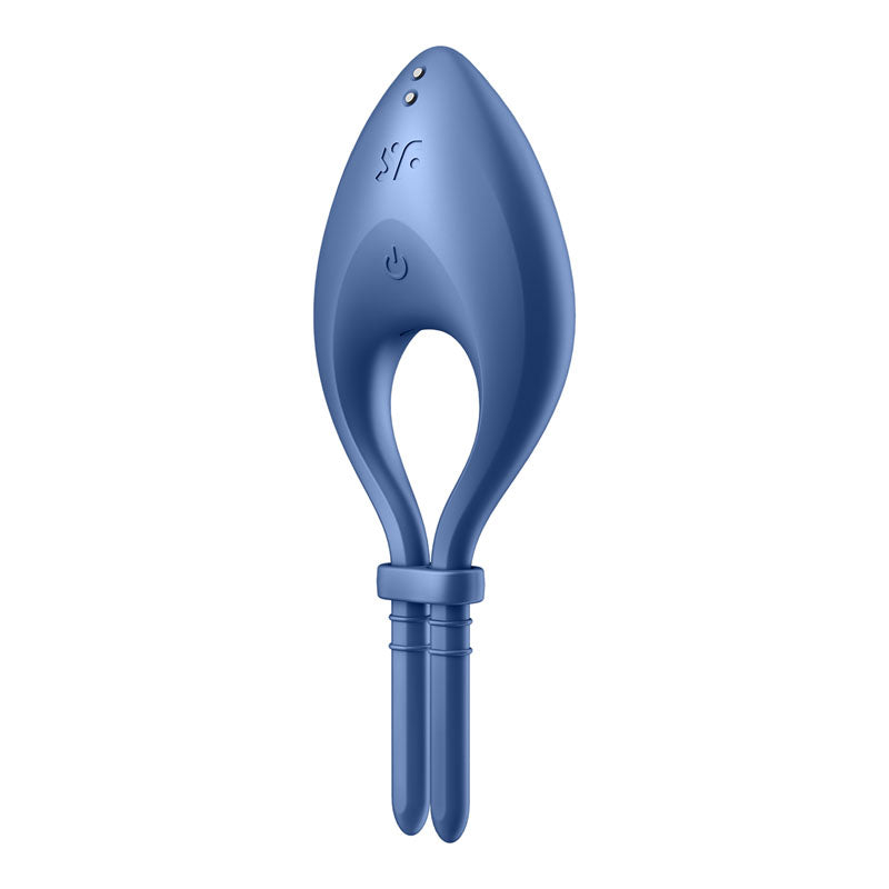 Satisfyer Bullseye - Blue - Blue Vibrating Adjustable Lasso Cock Ring - 4018362