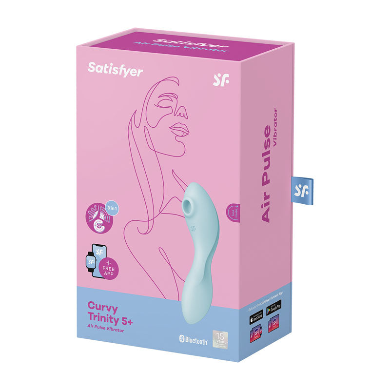 Satisfyer Curvy Trinity 5 - Blue Air Pulse Stimulator & Vibrator