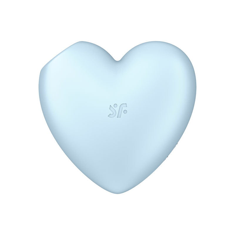 Satisfyer Cutie Heart - Blue - Blue USB Rechargeable Air Pulsation Stimulator with Vibration - 4037271