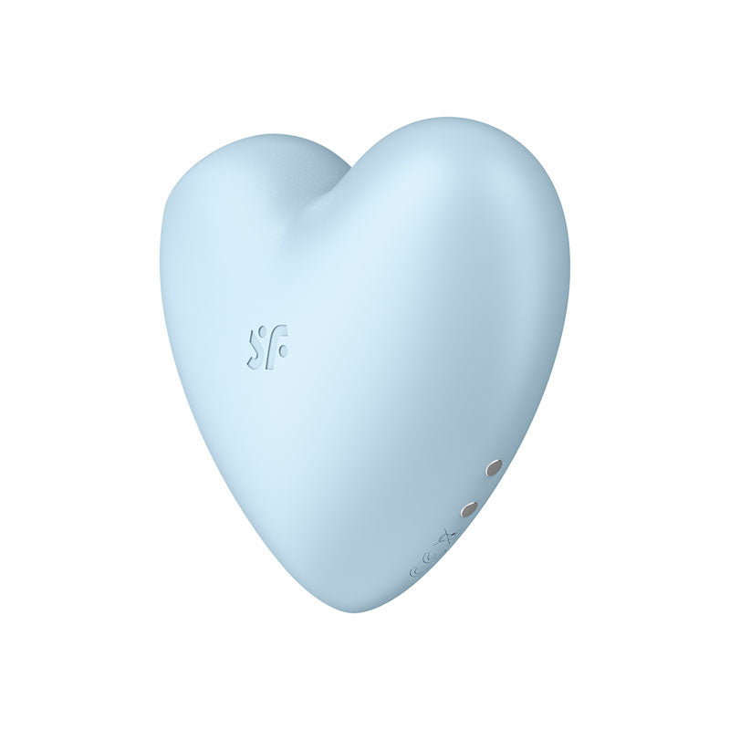 Satisfyer Cutie Heart - Blue - Blue USB Rechargeable Air Pulsation Stimulator with Vibration - 4037271