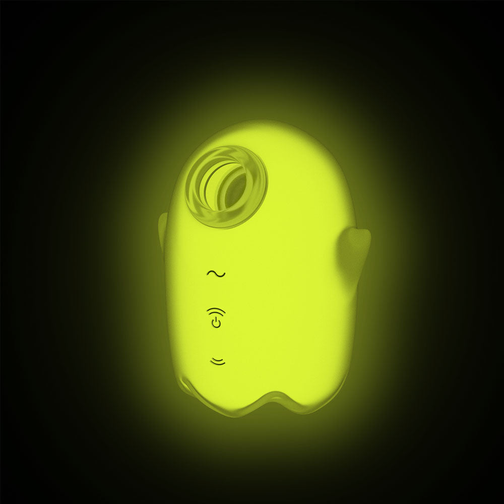 Satisfyer Glowing Ghost - Yellow - Glow in Dark Yellow USB Rechargeable Air Pulse Stimulator - 4060064