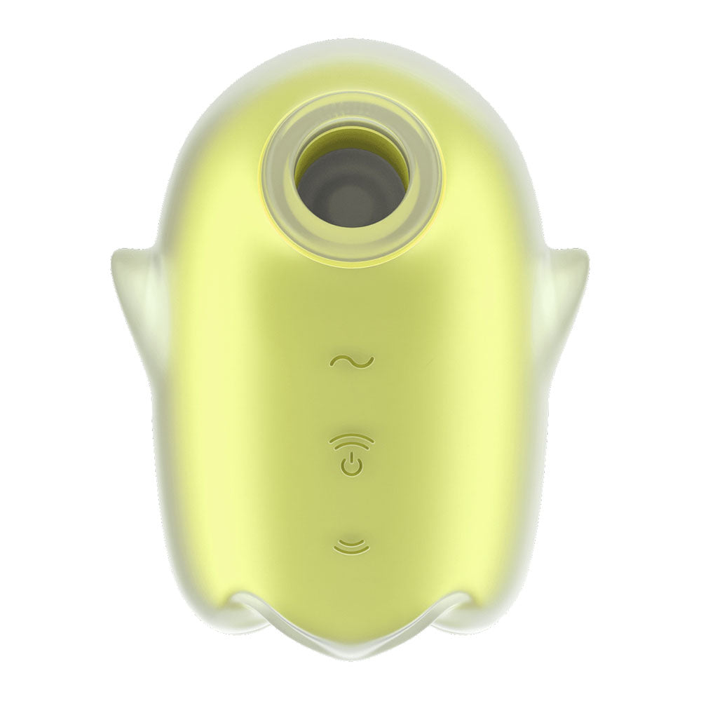 Satisfyer Glowing Ghost - Yellow - Glow in Dark Yellow USB Rechargeable Air Pulse Stimulator - 4060064