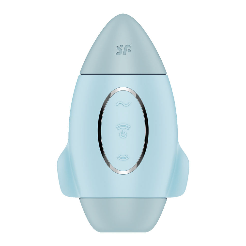 Satisfyer Mission Control - Blue - Blue USB Rechargeable Vibrating Air Pulse Stimulator-4060071