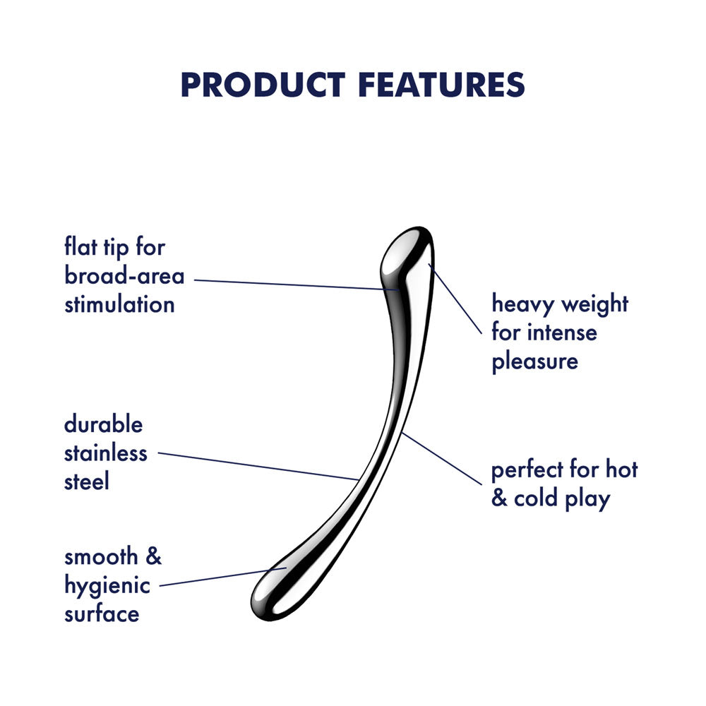Satisfyer Cosmic Crest 1 - Chrome Steel 24 cm Dildo - 4066967