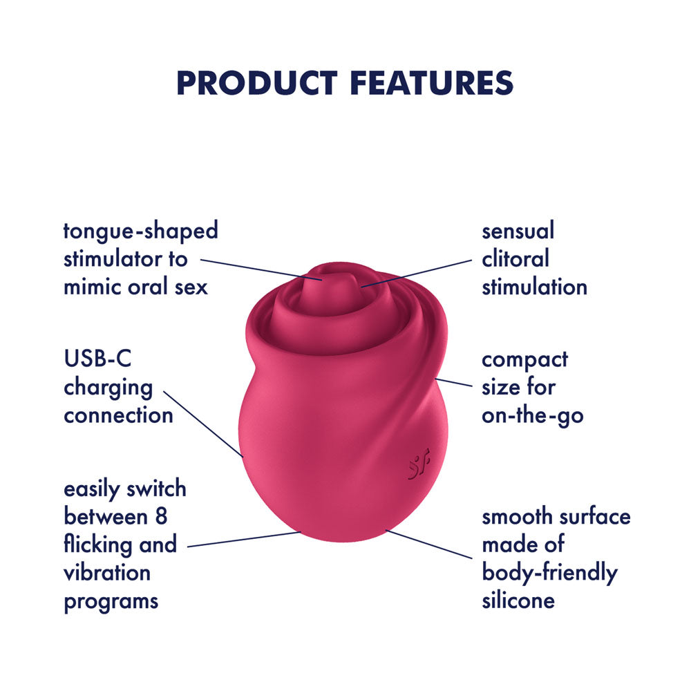 Satisfyer Tongue Twister - Pink USB Rechargeable Stimulator - 4080581