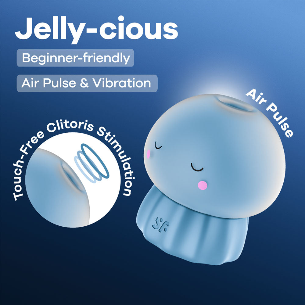 Satisfyer Jelly-cious - Blue USB Rechargeable Air Pulse Stimulator - 4081366