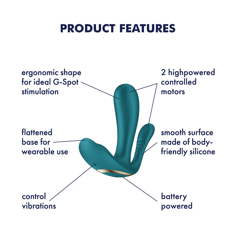 Satisfyer Top Secret + - Battery Series - Green Wearable Vibrator - 4083629