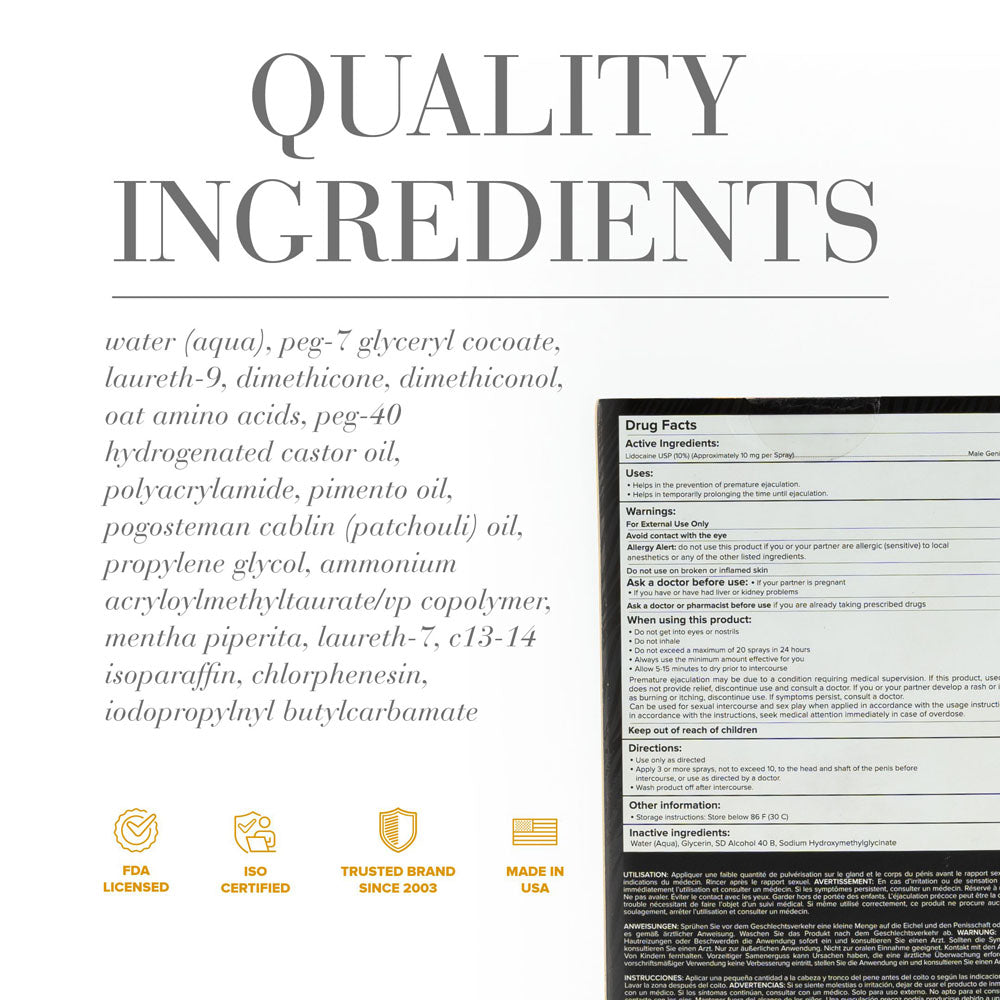 JO Prolonger Spray - 60 mL - Desensitising Spray for Men - 60 ml Spray Bottle-42032