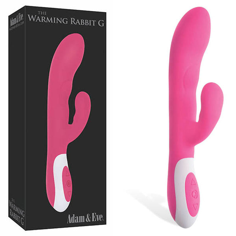 Adam & Eve The Warming Rabbit G - Pink 21.6 cm (8.5) USB Rechargeable Warming Rabbit Vibrator