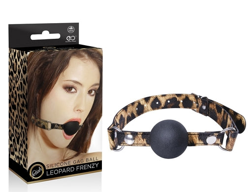 LEOPARD FRENZY SILICONE BALL GAG