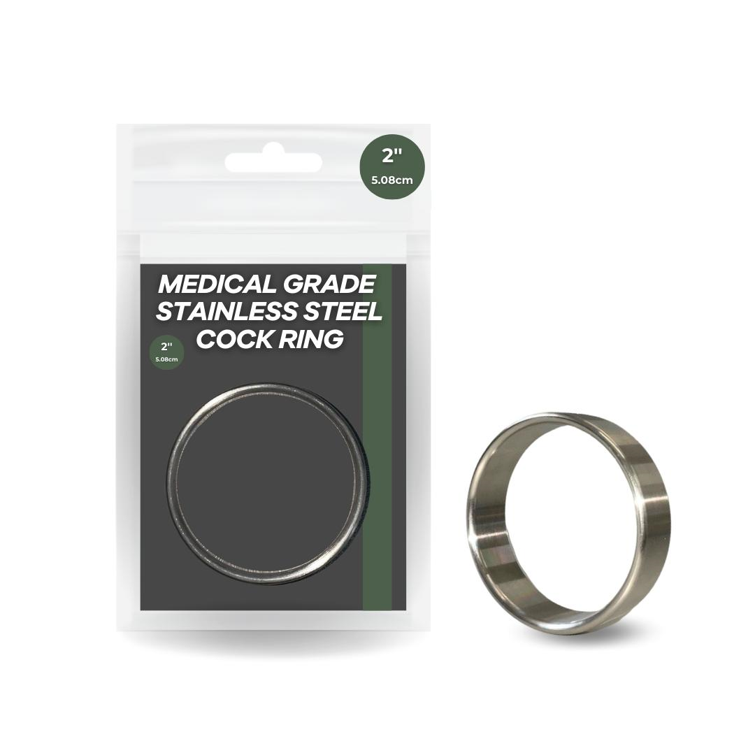 2" Medical Grade Stainless Steel Cock Rings