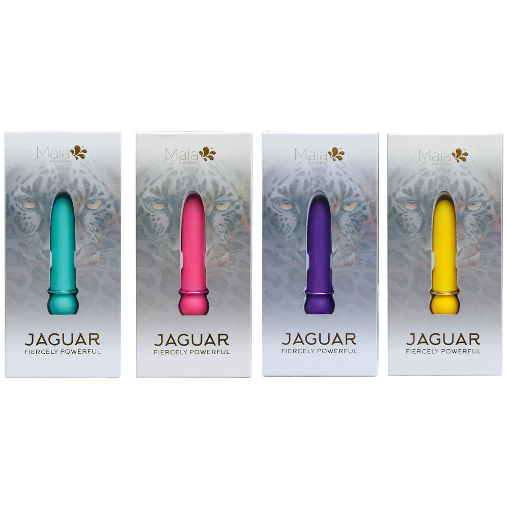Maia JAGUAR Display - Coloured Rechargeable Bullets - Display of 4 Colours x 3 each with Tester-AC-029