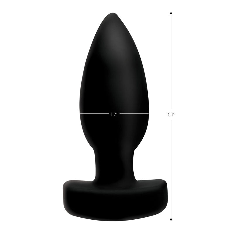Ass Thumpers The Taper - Black 13 cm USB Rechargeable Vibrating Butt Plug with Wireless Remote-AG389